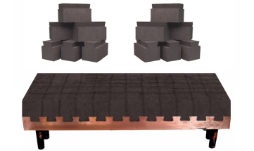 Graphite brick inlaid in copper cooling wall of lා 3000m³ blast furnace, Altos hornos iron and steel company, Mexico(2006)