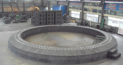 Pre-assembly site of super micro micro-porecarbon brick used at BF(2200m³) hearthat Essar l&S Co.,india